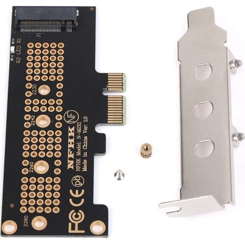NVMe PCIe M.2 NGFF SSD to PCIe x1 adapter card PCIe x1 to M.2 With bracke