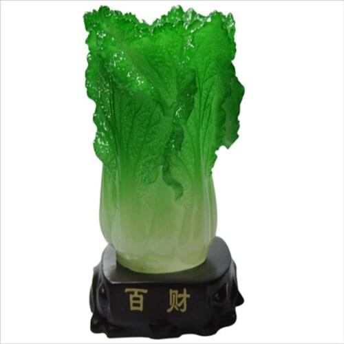 Resin Craft Penholder Cabbage Decoration In Office Home Desk Teachers Festival Gift Simple Decorate Furnishing Articles