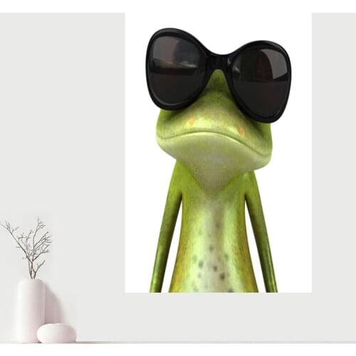 Custom Canvas Wall Decor Frog Canvas Poster Cloth Wall Fabric Posters And prints Home Decor Painting