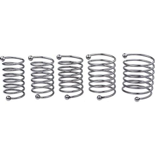 Spring Stainless Steel Cock Rings Penis Dildo Ring Wave Thread Extended Version Male Delay Ejaculation Sex Toys for Men