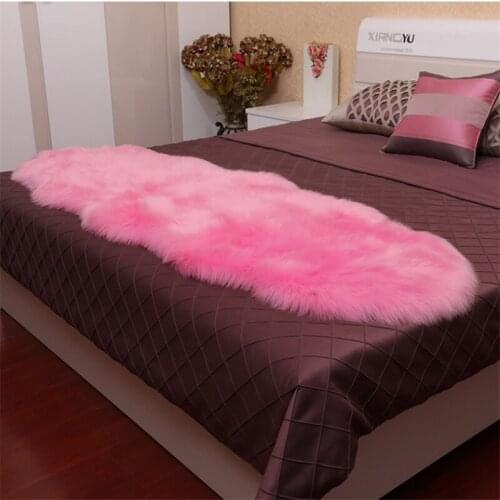 Pink Thicken Carpet Imitation Sheepskin Soft Rug For Living Room Bedroom Anti-Slip Floor Mats Water Absorption Rugs