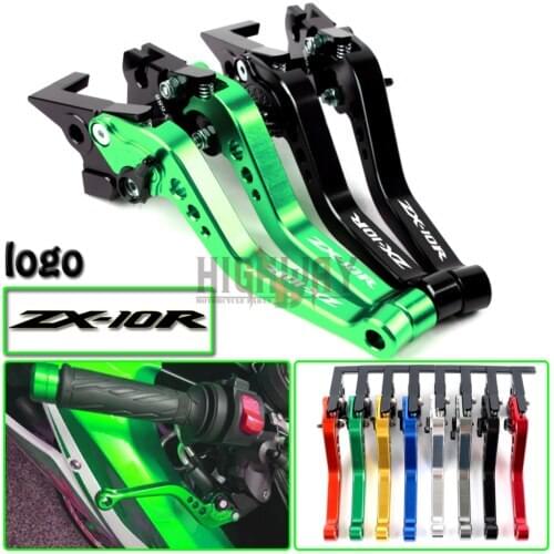 Motorcycle Brake Handle Bar Lever CNC Aluminum Short Adjustable Brake Clutch levers For Kawasaki Ninja ZX10R RR KRT 2016-2017