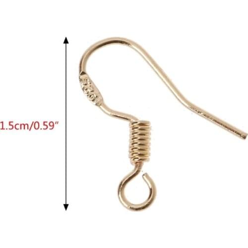 10Pcs 925 Silver Plated DIY Earring Hooks Ear Wire Anti Allergy Jewelry Findings E56A