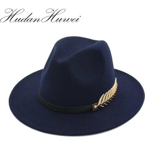 Fedora Hat for Women Men Wool Felt Feodra Hat with Wide Brim Jazz Church Party Holiday Travel Hat Couple Caps
