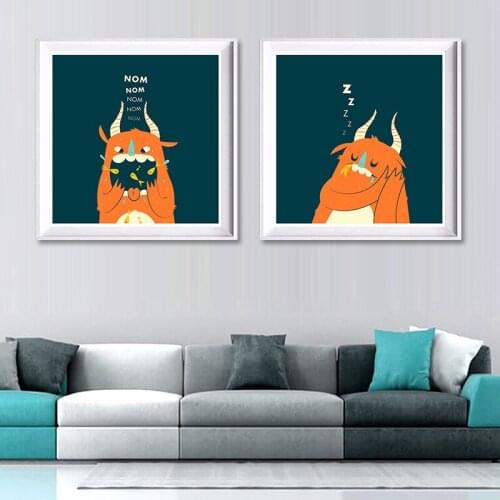 Modern Minimalist Nordic Kawaii Abstract Animals A4 Large Art Prints Poster Kids Room Home Decor Wall Picture Canvas Painting