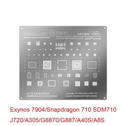 Mechanic BGA Reballing Stencil for Samsung Exynos7904/Snapdragon 710 SDM710 J720/A305/G887/A40s/a8s CPU Power WIFI Audio IC Chip