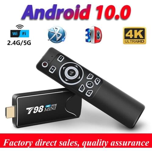Tv stick tv box android 10 2GB 16GB 2.4/5G WIFI android tv box Bluetooth RK3318 Quad-Core smart tv box tv stick