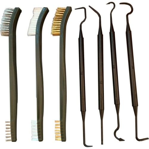 Universal Gun Hunting Cleaning Kit Steel Wire Brush Nylon Pick Set Tactical Rifle Pistol Gun Hunting Cleaning Tool Accessories