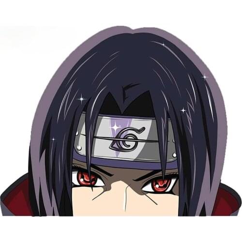 For ITACHI Peeker Anime Peeking Sticker Window Car Vinyl Decal Car Truck Decal Bumper Personality for Camper 13cm*10cm