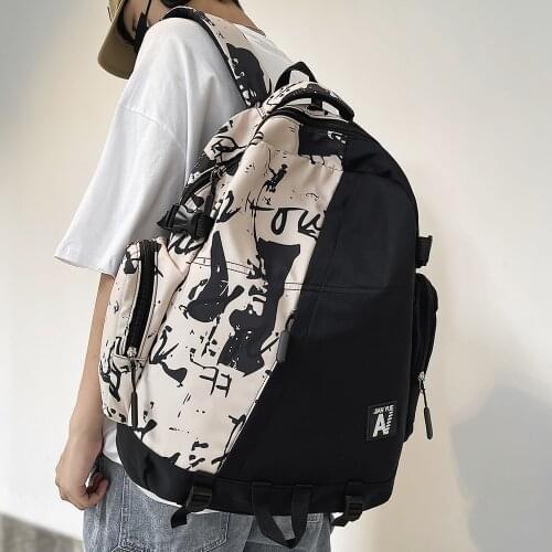 High Capacity Men Graffiti Backpack Camouflage Laptop Book Boy School Bag Female Fashion Women Cool Student Backpack Male Travel