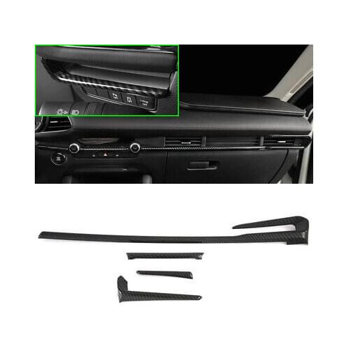 LHD Inner Dashboard Middle Console Stripe Trim 4pcs for Mazda3 Mazda 3 2019-2020