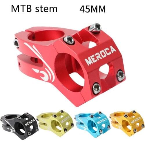 MTB Bicycle Stem Hollow Handlebar Mountain Bike Stem Aluminum Alloy Vertical BMX Stem 31.8*45mm Bicycle Accessories Bike Parts