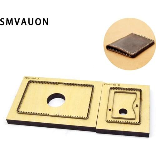 SMVAUON Japanese Steel DIY Credit Card Holder Coin Purse Leather Cutting Die Handicraft Tool Punch Cutter Mold Wallet Laser Cut