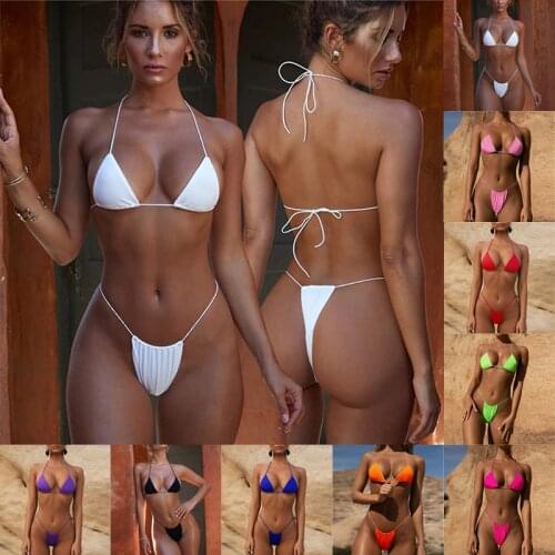 Women Sexy Two Piece Swimsuit Push-Up Bra Bikini Set Beachwear Brazilian Beach Bathing Swimwear Seaside Travel Hot Spring Bikini