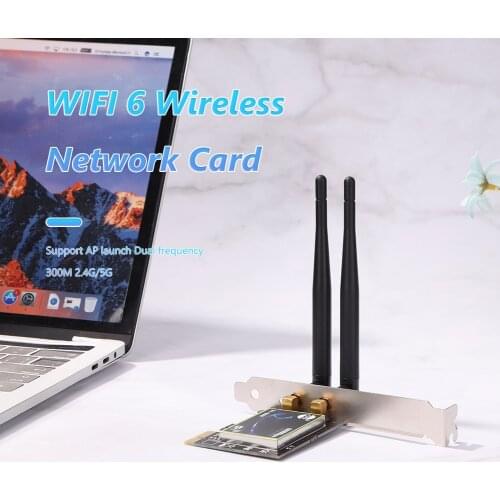 2.4G/5GHz Dual Band Gigabit PCI-E 1X Wireless Network Card Bluetooth-compatible 5.1 PCI Express WiFi Receiver Adapter for PC