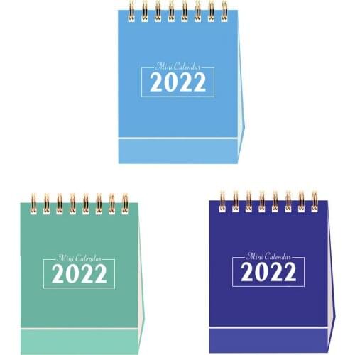 2021 September-2022 December Creative Simple English Mini Desk Calendar Calendar Work Portable Notepad