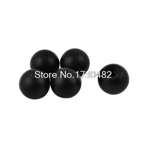25mmx23mm Plastic Round Shape Joystick Machine Control Ball Knob Black 5Pcs
