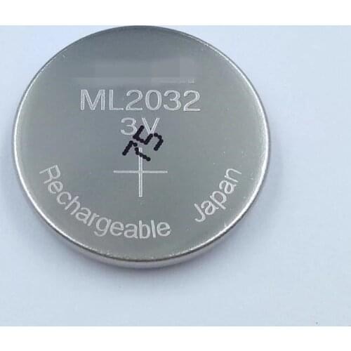 5PCS Rechargeable Battery ML2032 3V Lithium Button Built-in Coin Cell Batteries ML 2032 Replaces CR2032 Emergency