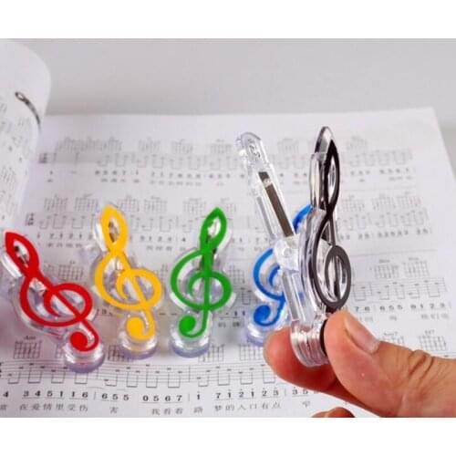 5pcs Musical symbols shape Piano Scores Folders File Storage snack bag clips Clothes Pin Photo Paper Peg Clothespin Craft Clip