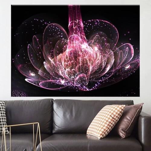 New DIY full square/Round drill,5D Diamond painting Wealth Luxury Purple Water Lily Flower Embroidery Cross Stitch 3D mosaic