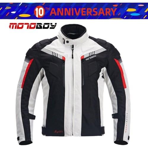Free shipping 1pcs Mens Winter Moto Racing Motocross Waterproof Warm Jacket Protective Gears Motorcycle Jacket with 5pcs pads
