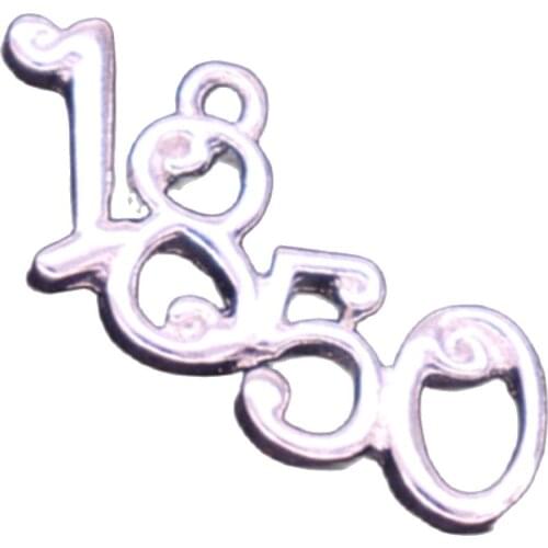 Bracelet Jewelry Making Accessory DIY Metal 1850 Number Charms Greek Sorority Fraternity Years Souvenir Pendant