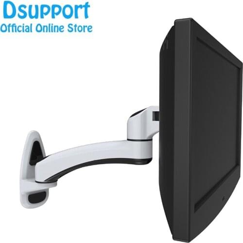 2020 Aluminum Alloy 15"-27" LCD LED Monitor Holder FE111W Rotary Revolving TV Wall Mount Rack Monitor Support Max.Load 8KGS