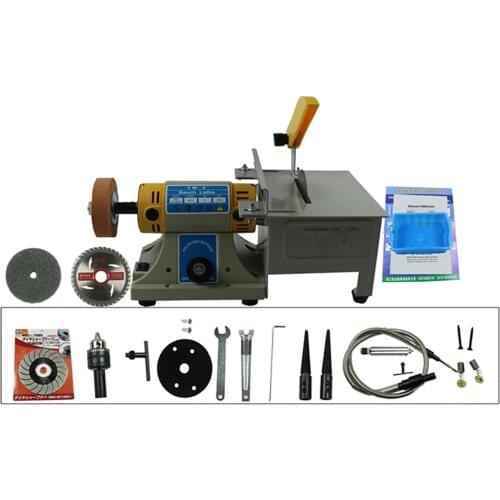 Gem Jewelry Rock Bench Polishing Grinding Machine Bench Lathe TM-2 Jade Cutting Machine 350W 10000RPM 220V