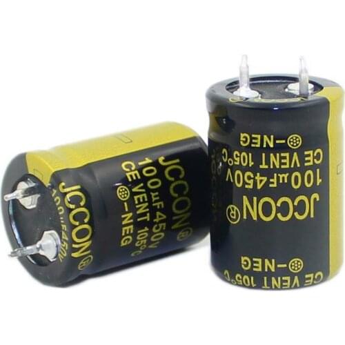 JCCON Thick-foot Electrolytic Capacitor 450v100uf Volume 22x30 Inverter Power