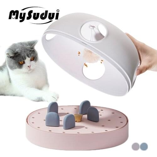 3 In 1 Pet Cat Toy Track Ball Plush Interactive Intelligence Toys For Cats Games Treat Puzzle Toy Amusing Training Katten Tunnel