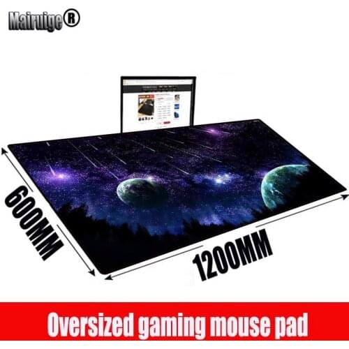 MRGBEST Moon Space Custom 140x70/120X60CM Mouse Pad Mat Large Gamer Gaming Carpet Customized Mousepad for Computer Keyboard Desk