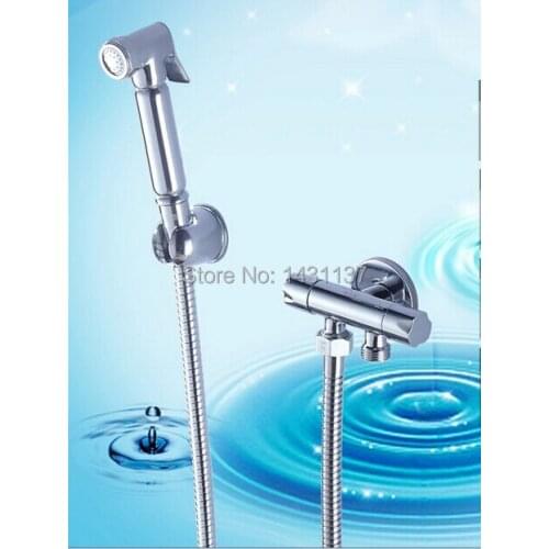 Brass chrome shattaf Women Hand held Bidet Shower set Mixer Portable bidet spray faucet with 1.5m hose ducha higienica
