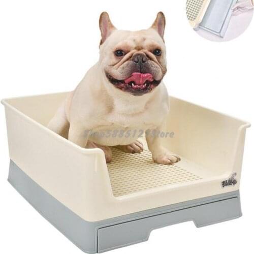 Small And Medium Sized Dog Splash Proof Fence Drawer Type Dog Toilet Urinal Washable Bedpan Pet Products