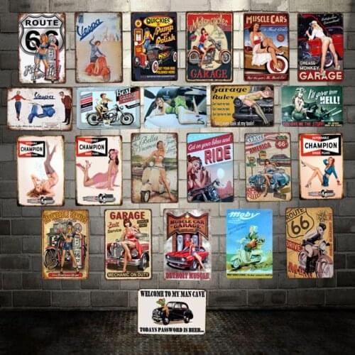 [ Mike86 ] Champion Garage Veapa motor Metal Sign Vintage Pub Store Iron Painting art Poster Art 20*30 CM LT-1811