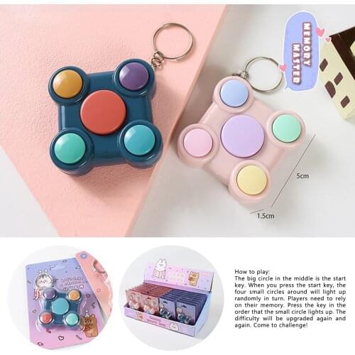 Mini Fidget Simple Dimple Keychain Baby Sensory Toys Memory Trainer Toddlers Puzzle Creative Interactive Game Pad for kids