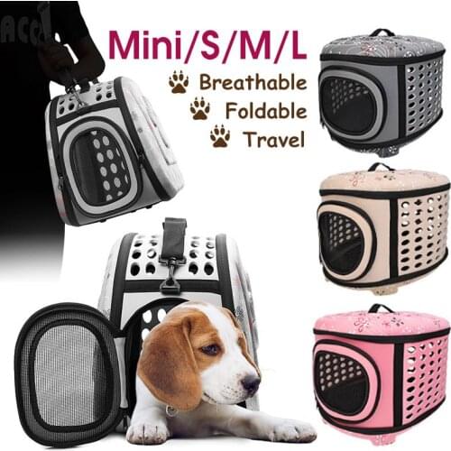 Mini/S/M/LPortable Foldable Dog Carrier Bag Pet Cat Carrier handbag Outdoor Travel Pet Bag Shoulder Backpack with Shoulder Belt
