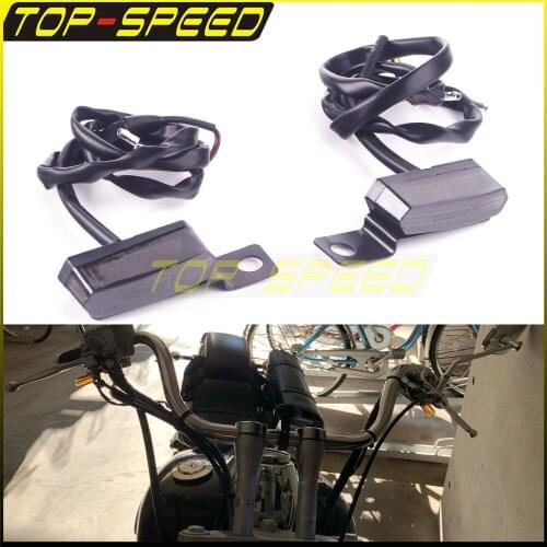 Motorbike Cafe Racer Mini LED Turn Signal Light Clutch Mirror Mount Flowing Indicator Blinker Light for Harley Triumph Chopper