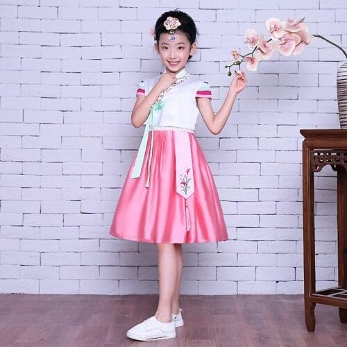 Fashion Korean Traditional Dress Embroider Hanbok for Girls Korean Dress Ancient Clothes Luxury Korean Hanbok