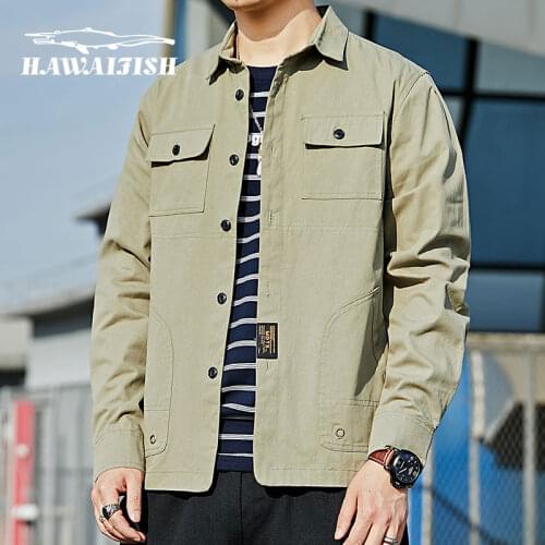 Hawaifish brand shirts men 2021 casual Korean version hot sale handsome camiseta masculina high quality fashion streetwear male