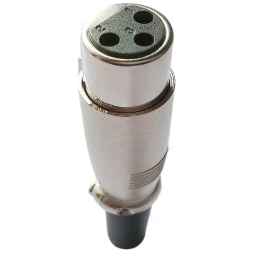 XLR 3Pin Female Jack MIC Audio Cable Connector with Screw/Free Shipping/5PCS
