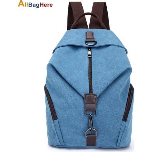 New In 2019 Korean Version Female Backpack Middle School Student Canvas Backpack Fashion Leisure Short-Distance Travel Backpack