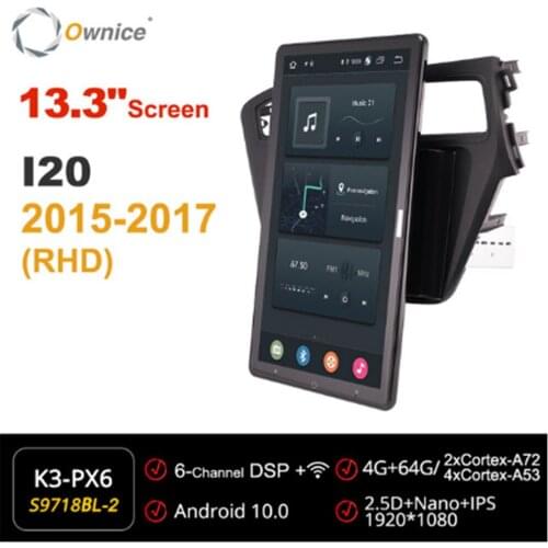 Ownice 13.3 Inch 1080P Android 10.0 Car Radio forHyundai I20 2015 2016 2017 2018 GPS Multimedia head Unit Stereo Player Rotatabl