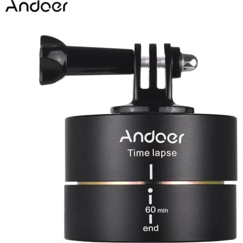 Andoer 360 Degrees Panning Auto Rotation Time Lapse Tripod Head Panoramic Stabilizer for GoPro for Lightweight DSLR ILDC Camera