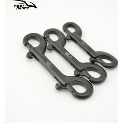KEEP DIVING 3 PCS 316 Stainless Steel Scuba Diving Double Ended Hook Accessory For Equipment BCD Chioce Snap Bolt kit Quick Draw
