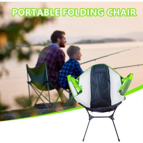Portable Moon Chair Lightweight Fishing Camping BBQ Chairs Folding Extended Hiking Seat Garden Ultralight Office Home Furniture