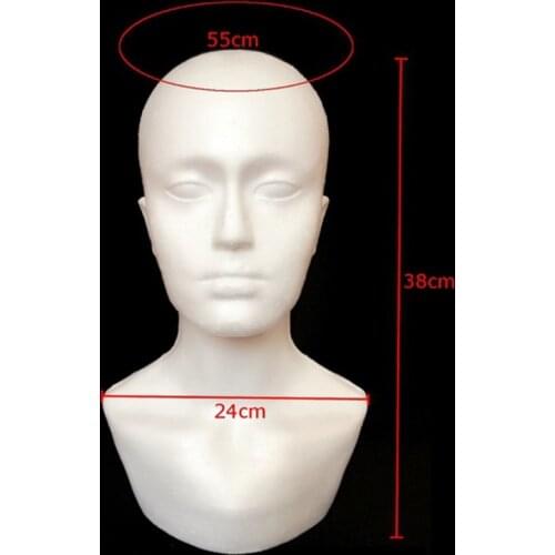 NOCM-Foam Male Display Mannequin Head Dummy Wigs Hat Scarf Stand Model