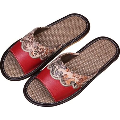 Linen slippers summer European style home sandals cattle tendon floor slippers men and women manufacturers wholesale