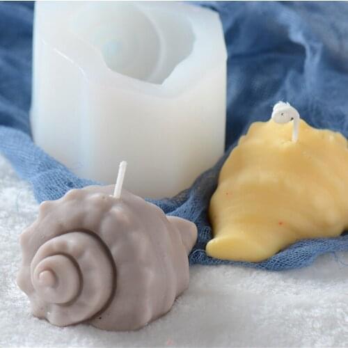 Nicole Silicone Candle Moulds River Snail Shaped Resin Mold Personalized Handmade Crafts