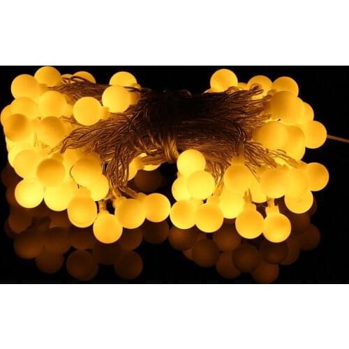 USB Operated Remote 10m LED Globe String Lights 3000K Warm White Dimmable LED String Lights with 8 Lighting Mode Timer Function