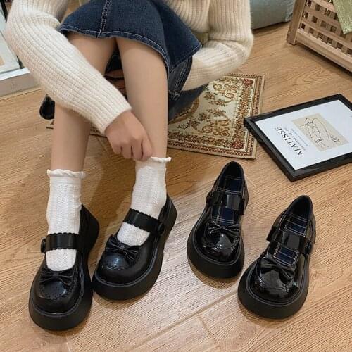2021 spring new ladies big head doll shoes Japanese jk hot selling single shoes retro British small leather shoes trend